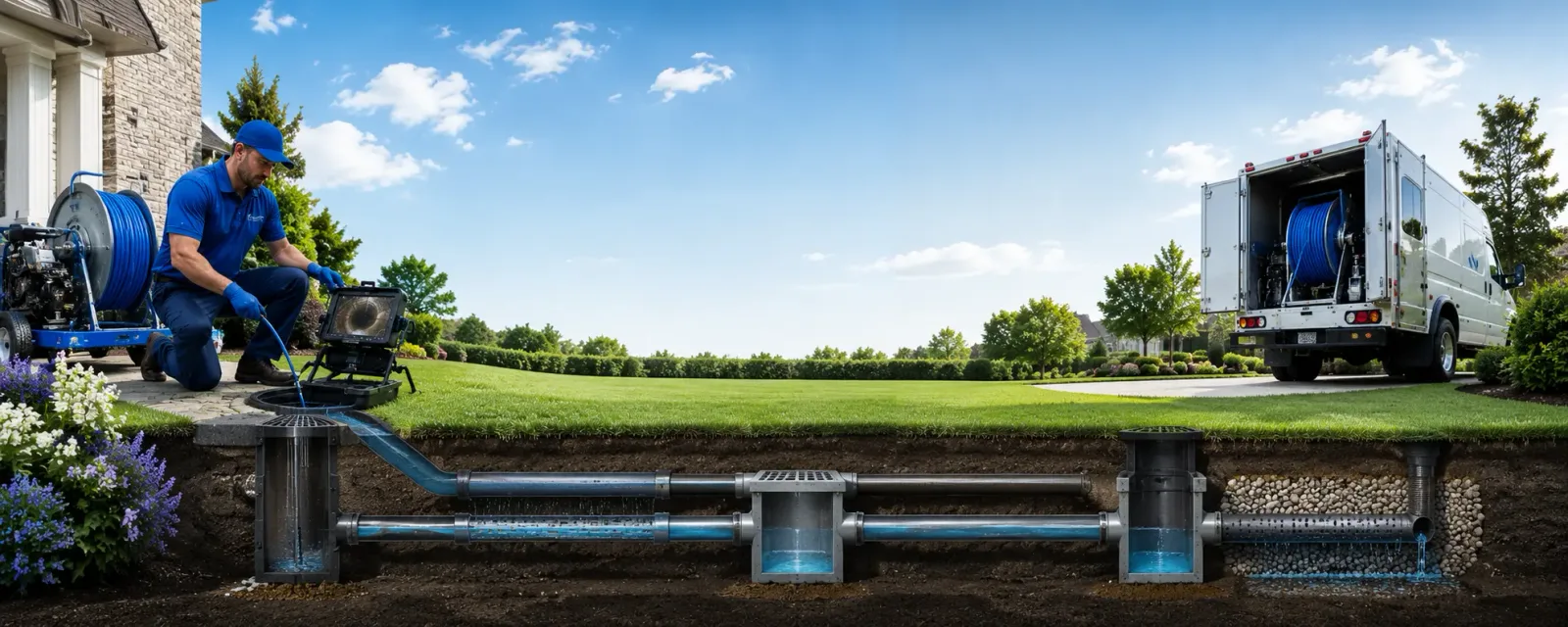 Outdoor drain cleaning information for Deputy, IN